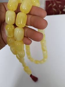 Elegant Eco-Friendly Handmade Round <b>Honey</b> Resin Tasbeeh for Zikr - Product Image 1