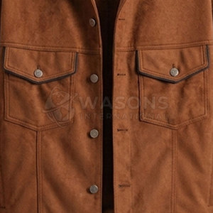 Chaqueta de senderismo urbana moderna y elegante de corte ajustado para hombre, chaqueta tipo camionero para fitness y ropa urbana. - Product Image 2