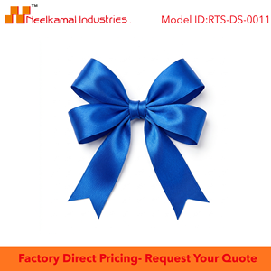 Wholesale 25mm Blue Double Face Satin <b>Ribbon</b> for Gift Wrap Chair Sashes Bouquets Sewing Hair Bows Event Decor Packaging DIY Kits - Product Image 6