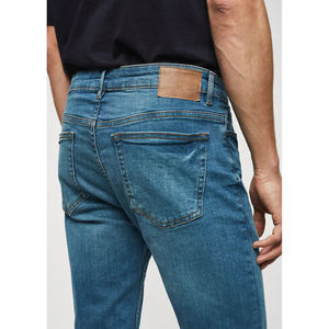 Vaqueros de mezclilla para hombre 2026, de pierna recta, apilables, azules, de alta calidad, lavados, de largo completo, transpirables y de corte ajustado. - Product Image 5