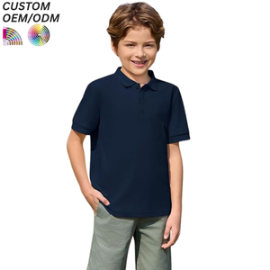 Nouveau style tendance : Polos d'été pour enfants (garçons et filles) en tissu tricoté, imprimé compressé, avec logo personnalisé pour les enfants - Product Image 5