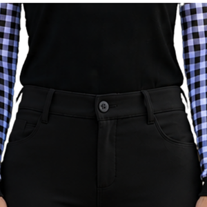 Culotte d'équitation noire pour femme, taille haute, extensible, avec grip aux genoux, pour l'entraînement et la compétition, style classique - Product Image 5