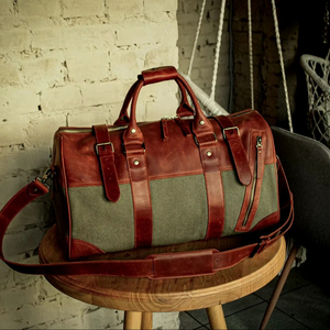 2026 Newest Arrival <b>Leather</b> <b>Duffle</b> <b>Bag</b> Top Handle Buckle Zipper Closure Capacity Travel Daypack <b>Leather</b> <b>Duffle</b> <b>Bag</b> Unisex - Product Image 1