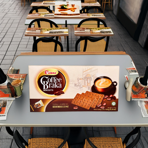 บิสกิตกรอบรสหวาน BRAKA กาแฟ 150 กรัม บรรจุกล่อง ยี่ห้อเวียดนาม ลิบรา ไขมันต่ำ คาร์โบไฮเดรตต่ำ - Product Image 1