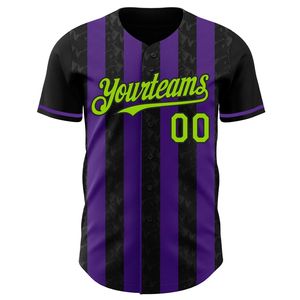 Camiseta de Béisbol Premium Negra y Morada, Estampada, Manga Corta, 100% Poliéster, Transpirable y Absorbente de Humedad, para Todas las Temporadas - Product Image 4