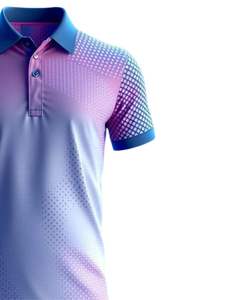 Mens Purple Blue Polo <b>Shirt</b> Short Sleeve Breathable Sportswear Digital Printed <b>Collared</b> <b>T</b> <b>Shirt</b> For Summer Casual Daily Wear Pro - Product Image 3
