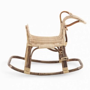 Jouets à bascule pour tout-petits, cheval à bascule en rotin, jouet à chevaucher pour enfants, développement physique - Product Image 5