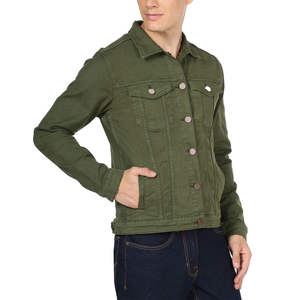 Veste denim délavée unisexe style vintage OEM manteaux décontractés coupe ample avec bouton décoration style streetwear pour hommes femmes hiver - Product Image 2