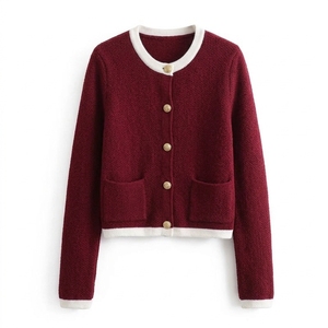 Suéter de Punto para Mujer, Estilo Casual de Verano, con Botones, Manga Larga, Color Sólido - Product Image 2