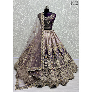 ชุดเจ้าสาวอินเดียกำมะหยี่คอลเลกชันสำหรับเจ้าสาวกับงาน zarkhan โดย fabzone - Product Image 1