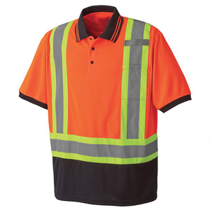 Camiseta Polo de Seguridad Reflectante de Manga Corta, Algodón, Alta Visibilidad, Ropa de Trabajo, Venta al Por Mayor de Fábrica - Product Image 1