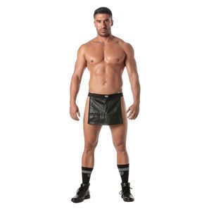 Kinky Retro Sexy Shorts Black Leather Style <b>Mens</b> Fetish Clubwear Slim Fit Party Bottom - Product Image 1