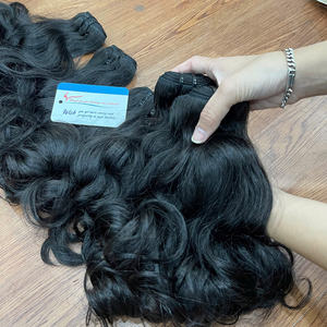 Produit le plus vendu : Tissage de cheveux humains noirs naturels, cheveux vietnamiens bruts, sans nœuds, sans perte, cuticules intactes, vente en gros SDD - Product Image 1