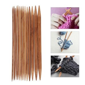 Aiguilles à tricoter en bambou naturel, outil de tricot et de crochet en bois lisse - Product Image 2