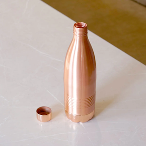 100% Pure Copper Water Storage <b>Bottle</b> Handmade Premium Drinking <b>Flask</b> Leak Proof Copper <b>Bottle</b> for Home Kitchen Office Gym - Product Image 3