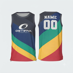 Camiseta de Baloncesto para Hombre, Talla Grande, Transpirable, de Secado Rápido, 100% Poliéster, Técnicas de Corte Automatizado, Detección de Agujas, Servicio OEM - Product Image 2
