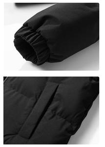 Unisex <b>White</b> Puffer <b>Jacket</b> With Stand-Up Collar Zipper Closure Windproof Synthetic Fill Adult Size - Product Image 5