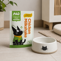 MAIDOU Aliment humide pour chat en pochette 85g, Faible MOQ, Saveur Poulet et Saumon, Riche en protéines, Snacks nutritifs pour animaux de compagnie