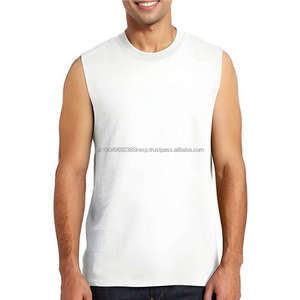 Débardeur sans manches personnalisé avec logo d'usine pour hommes, débardeur de sport en coton, veste de sport, débardeur de fitness, débardeur uni pour hommes d'été - Product Image 4