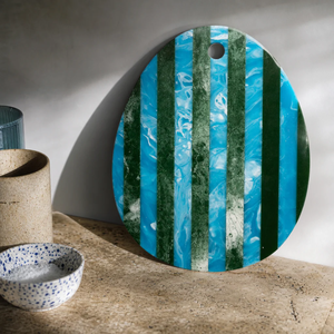 Tabla de quesos de resina hecha a mano con textura de mármol y patrón de remolino acuático, tabla para cortar, picar y servir, artículos para el hogar, utensilios de cocina - Product Image 6