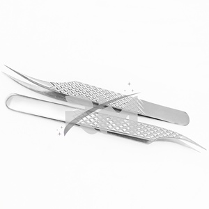Pince à épiler de haute précision RMI en acier inoxydable, pince à épiler professionnelle pour extensions de cils, pince à épiler antistatique argentée pour cils - Product Image 3