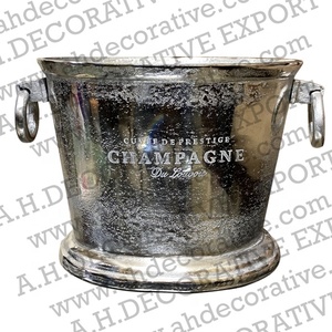 Hielera y Enfriador de Vino de Metal Dorado Antiguo para Bares y Discotecas, Decoración para Fiestas - Product Image 5