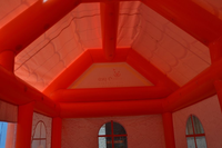 Structure gonflable de jeu combinée avec tente, parcours de jeux, piste de course, château gonflable décoratif d'extérieur, petite machine distributrice, thème carnaval