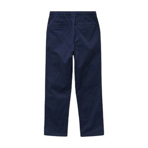 Boys <b>Navy</b> Blue Cotton <b>Stretch</b> Washed Comfortable Chino Pants Adjustable Waist Straight Fit Casual Breathable Quick Dry Kids - Product Image 1