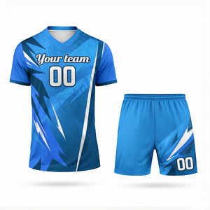 Ensemble maillot et short de volley-ball personnalisé pour hommes adultes, imprimé par transfert thermique, nom du joueur sur le devant, séchage rapide, 100 % polyester - Product Image 3