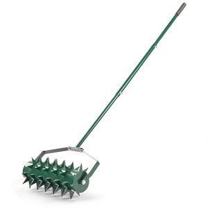 Heavy Duty 18in Manual Lawn Aerator <b>Rolling</b> Yard Aerator <b>Tool</b> for Lawn Care - Product Image 1