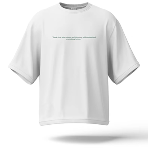 Camiseta Oversize Lisa con Hombros Caídos y Estampado Gráfico - Compra Camisetas de Algodón Grueso de Alta Calidad para Hombre - Product Image 1