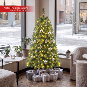 Albero di Natale Artificiale Premium Pre-Illuminato con 200/500 Luci LED Bianco Caldo, Pieghevole per Uso Interno, Opzioni da 6ft/7ft/8ft - Product Image 5