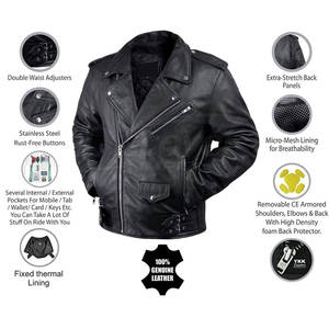 Chaquetas de Cuero para Motocicleta, Fabricadas en Pakistán, Cálidas para Invierno, para Hombre, al Mejor Precio - Product Image 6