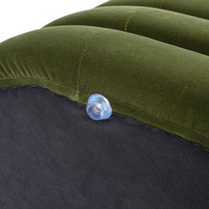 Fuji - Banco de Almacenamiento Ovalado Tapizado en Terciopelo Verde Oliva de 49 Pulgadas para Dormitorio - Product Image 4