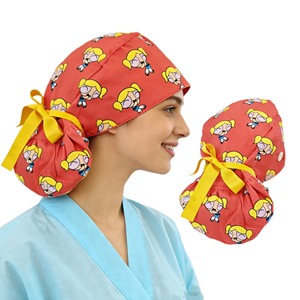 Gorros Quirúrgicos con Lazos de Cinta, Estampado de Dibujos Animados, Forro de Algodón, Unisex, Accesorios Quirúrgicos para Enfermeras - Product Image 2