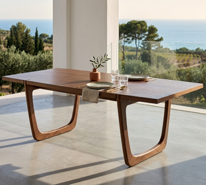 โต๊ะรับประทานอาหารไม้สักดีไซน์เรียบง่ายทันสมัย Woodgrad Living Minimalist Lili เฟอร์นิเจอร์คุณภาพสูง ทนทาน เหมาะสำหรับการใช้ในบ้านสไตล์ร่วมสมัย - Product Image 2