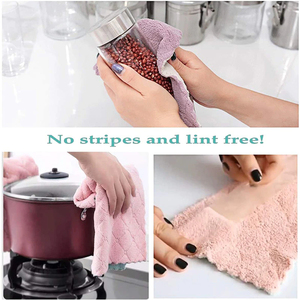 Essuie-tout de cuisine rectangulaire en coton uni, tissé, séchage rapide, style usage domestique - Product Image 4