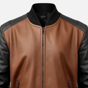 Nouvelle Arrivée 2026 – Blouson Unisexe en Cuir Véritable pour Homme, Design Color Block, Col Montant, Respirant et Coupe-Vent, Qualité Supérieure, Personnalisable pour l'Hiver - Product Image 3
