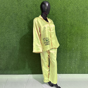 Conjunto de Pijama de Algodón 100% para Mujer, Talla Grande, Bordado, Suave, Personalizado, Camisón Informal de Manga Larga para Chicas - Product Image 2