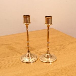 Rustic Style Brass Candlestick Holder Handmade Antique Finish Elegant Decorative Piece for Home Hotel Restaurant and Office Use - Product Image 1