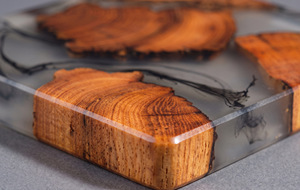 Sous-verres personnalisés en résine époxy et bois, carrés et ronds, sans support - Product Image 5