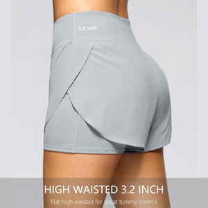 Shorts de sport pour femmes personnalisés 2 en 1 avec short intégré respirant et soutien interne pour les modes de vie actifs - Product Image 5