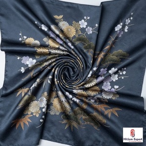 Custom Printed Short <b>Scarf</b> Fabric High Quality OEM ODM White Label Textile Manufacturer Fashion Accessories Export Supplier - Product Image 3