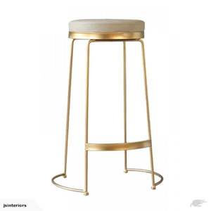 METAL WAVE Modern Durable Handmade Iron Frame <b>Bar</b> <b>Stool</b> Velvet Seat Butterfly <b>Back</b> Coffee Shop Home Decor <b>High</b> Counter Floor - Product Image 5