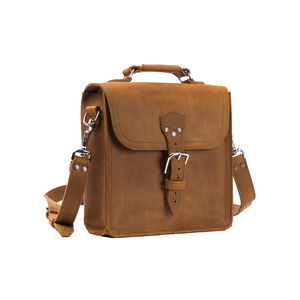 Wholesale Vintage Satchel Bag Leather Crossbody Messenger Bag Unisex Shoulder Laptop Bag Durable Business Travel School bag - Product Image 3