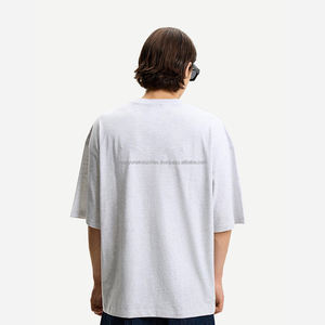 Camiseta de manga corta para hombre de alta calidad para primavera y verano, Impresión de logotipo personalizado, lavado con ácido, estilo callejero, ajuste de gran tamaño - Product Image 2