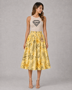 Women New Hawaiian Tropical Floral Autumn Maxi <b>Skirt</b> Beach Vacation Casual Lightweight Flowy <b>Skirt</b> Wear Cheap Price OEM - Product Image 1