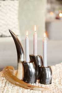 Unique Design Rustic Animal Handmade Horn Candle Holder Real Touch <b>Tabletop</b> Decoration Christmas Birthday Durable Eco-Friendly - Product Image 3