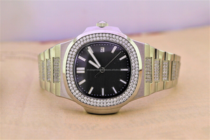 Reloj de Moissanita con Incrustaciones de Diamantes Incoloros para Hombre, Venta al Por Mayor de Fábrica, Mejor Precio al Por Mayor, Alta Calidad - Product Image 3