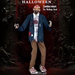 Zombi Eléctrico Grande de Inducción con Ojos Brillantes y Sonido para Decoración de Casa Embrujada y Sala de <span class=keywords><strong>Escape</strong></span> - Halloween - Product Image 3